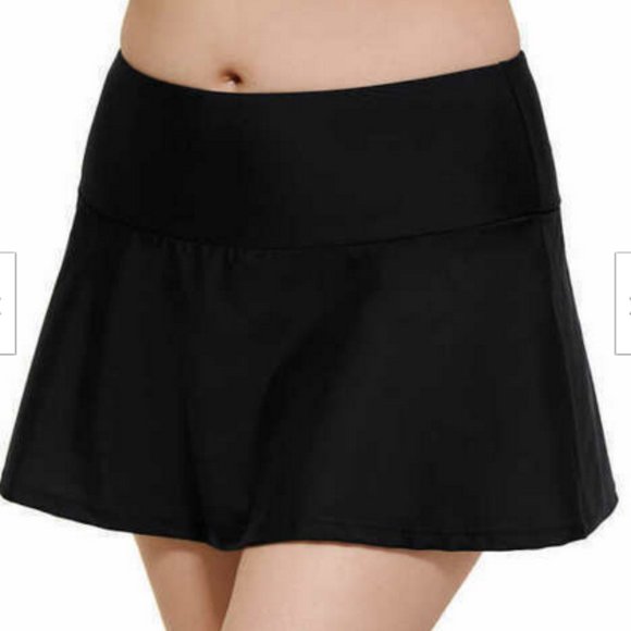 NWT Womens CHRISTINA Black White Floral Tankini Swim Black Skirt Suit - Picture 5 of 13